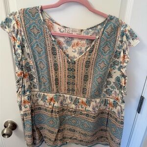 Floral Bohemian Women's Top